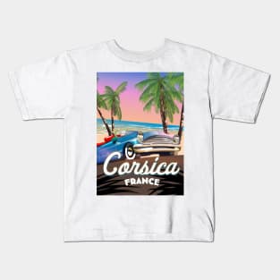 Corsica France Travel poster Kids T-Shirt